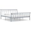 vidaXL Bedframe metaal grijs 180x200 cm