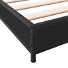 vidaXL Bedframe bewerkt hout metaal zwart 150x200 cm