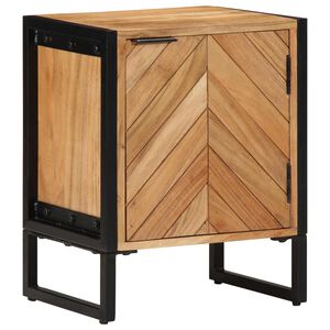 vidaXL Nachtkastje Bruin 40 x 30 x 50 cm Massief acaciahout en metaal