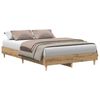 vidaXL Bedframe zonder matras spaanplaat ambachtelijk eikenkleurig