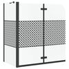 vidaXL Badomheining Zwart 120 x 67 x 129 cm Gelaagd Glas en Aluminium