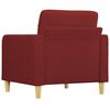 vidaXL Fauteuil 60 cm stof wijnrood
