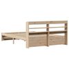 vidaXL Bedframe met hoofdbord massief grenenhout 135x190 cm