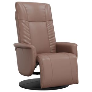 vidaXL Fauteuil verstelbaar met voetensteun kunstleer bruin