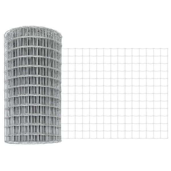 vidaXL Euro Hek Zilver 0.4 x 25 m Warmverzinkt ijzer