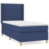 vidaXL Boxspring met matras stof blauw 100x200 cm