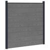 vidaXL Hek set 180 x 186 cm WPC en Aluminium Grijs