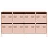 vidaXL Dressoir 135x39x73,5 cm koudgewalst staal roze