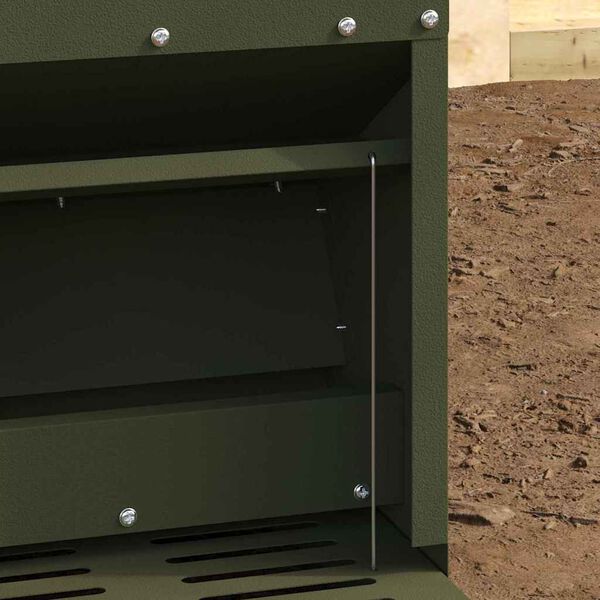 vidaXL Kippen Treadle Voeder Olijf Groen 25 x 42 x 40 cm