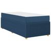 vidaXL Bedframe met matras Blauw 90 x 190 cm Stof