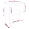 vidaXL Boekenkast/kamerscherm 60x30x71,5 cm massief grenenhout wit