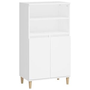 vidaXL Hoge kast Wit 60 x 36 x 110 cm Bewerkt hout