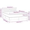 vidaXL Boxspring met matras en LED fluweel donkerblauw 140x200 cm