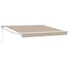 vidaXL Uitschuifbare luifel Beige 350 x 250 cm Polyester en Metaal