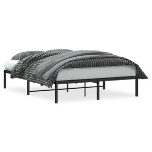 vidaXL Bedframe metaal zwart 140x200 cm
