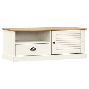 vidaXL Tv-meubel VIGO 106x40x40 cm massief grenenhout wit