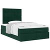 vidaXL Ottoman bed met matrassen 120x190cm fluweel donkergroen