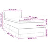 vidaXL Boxspring met matras en LED stof donkerbruin 80x200 cm