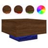 vidaXL Salontafel met LED-verlichting 55x55x31 cm bruin eikenkleur