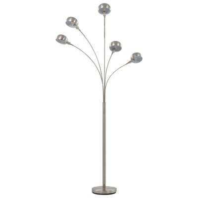 vidaXL Lamp staand 5xE14 200 cm zilverkleurig