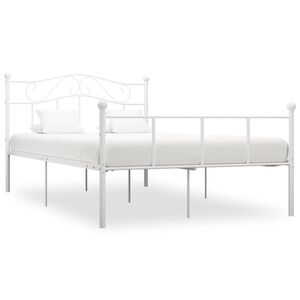vidaXL Bedframe metaal wit 140x200 cm