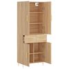 vidaXL Hoge kast 69,5x34x180 cm bewerkt hout sonoma eikenkleurig