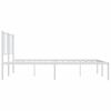 vidaXL Bedframe met hoofdbord metaal wit 200x200 cm
