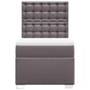vidaXL Boxspring met matras kunstleer grijs 90x200 cm