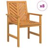 vidaXL Eetkamerstoel 8 pcs Naturel 62.5 x 59 x 89 cm