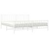 vidaXL Bedframe met hoofd- en voeteneinde metaal wit 200x200 cm