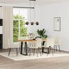 vidaXL Eetkamerstoelen 6 st kunstleer cr&egrave;mekleurig