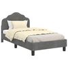vidaXL Bedframe voor kinderen met hoofdbord Donkergrijs 80 x 160 cm
