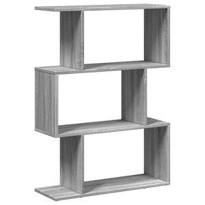 vidaXL Kamerscherm / boekenkast 3-laags 70x24x97 cm hout grijs sonoma