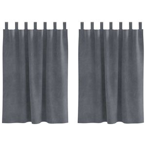 vidaXL Verduisterende gordijnen 2 pcs Lichtgrijs 140 x 140 cm Fluweel