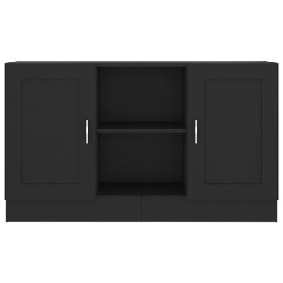 vidaXL Dressoir 120x30,5x70 cm bewerkt hout zwart