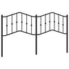 vidaXL Vervangend hoofdbord 180 cm metaal zwart