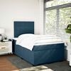 vidaXL Boxspring met matras fluweel blauw 120x200 cm
