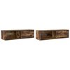 vidaXL Tv-meubels, 2 st 100x31x25,5 cm spaanplaat gerookt eikenkleurig