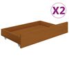 vidaXL Bedframe met 2 lades massief grenenhout honingbruin 140x200 cm