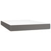 vidaXL Boxspring met matras kunstleer grijs 140x190 cm