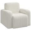 vidaXL Fauteuil Cr&egrave;mekleurig corduroy