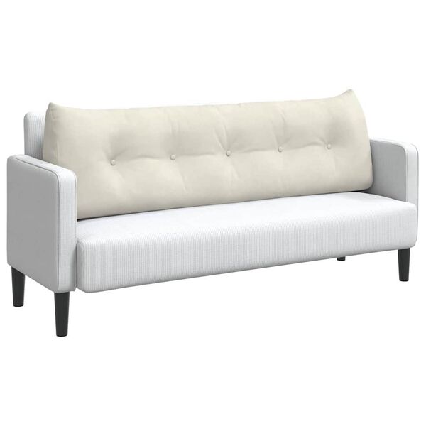 vidaXL Rugkussen Cr&egrave;me 160 x 24 x 50 cm Fluweel