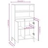 vidaXL Hoge kast 60x36x110 cm bewerkt hout grijs sonoma eikenkleurig