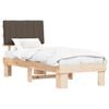 vidaXL Bedframe met Gevoerd Hoofdgedeelte Taupe 80 x 200 cm