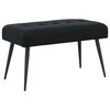 vidaXL Bank met knoopverstelling Zwart 80 x 40 x 46 cm fluweel