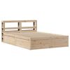 vidaXL Bedframe met hoofdbord massief grenenhout wit 140x200 cm