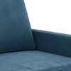 vidaXL 3-delige Loungeset met kussens fluweel blauw