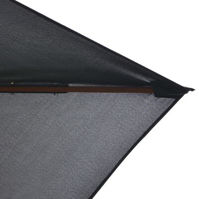 vidaXL Parasol met houten paal 200x300 cm antraciet