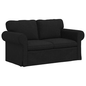 vidaXL Bank Zwart 155 x 82 x 80 cm Stof