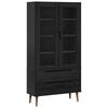 vidaXL Glazen Display Kast MOLDE 90 x 35 x 175 cm Massief grenenhout